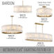 Bardon 12 Light 48 inch Celeste Brass Island Chandelier Ceiling Light